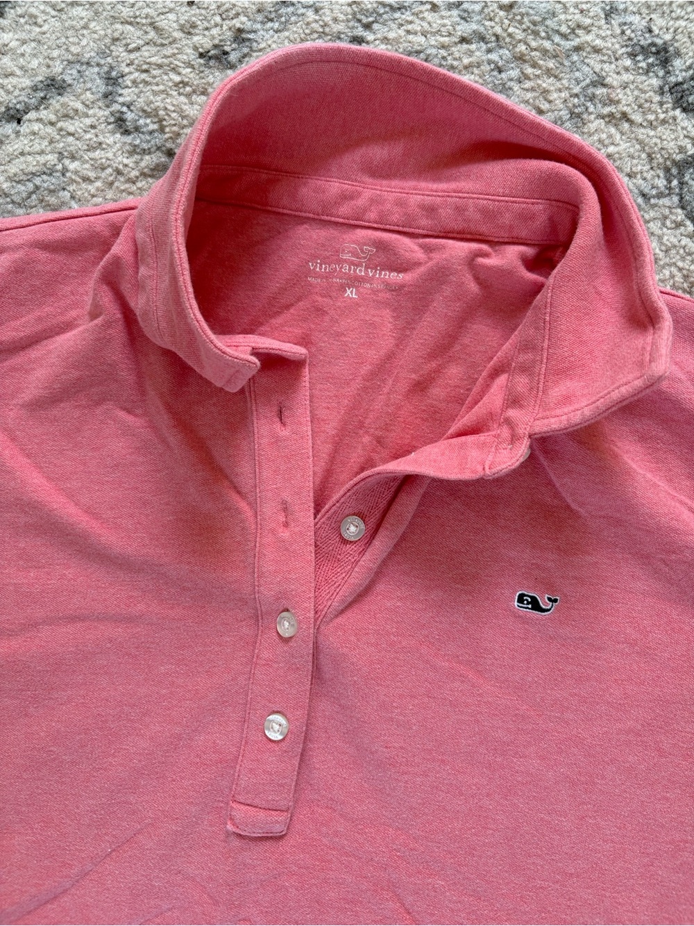 Vineyard Vines women’s  Coral Pink Polo dress with Whale Logo